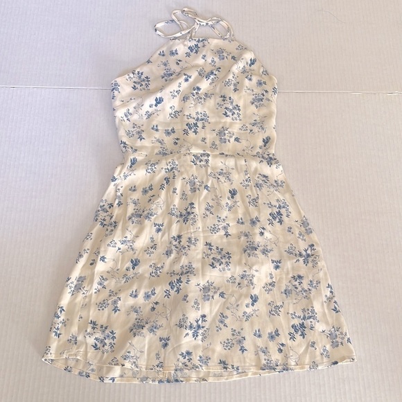 Reformation Lula Tasha Halterneck Woven Mini Dress. Size 0. P/65/A1647 - Picture 4 of 10
